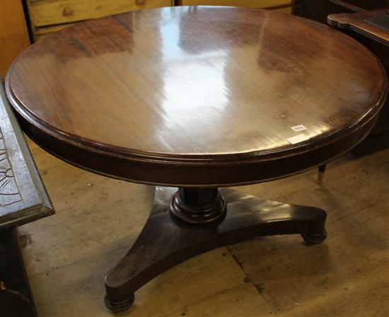 Circular mahogany breakfast table(-)